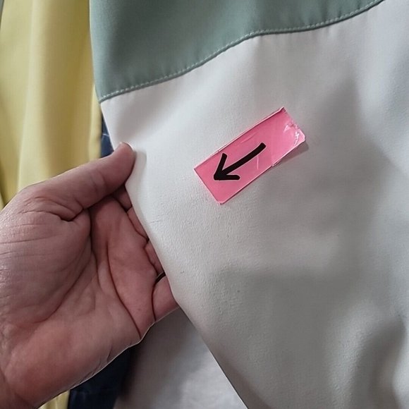 Vtg Allison Daley Womens Size 22W Color Block Windbreaker Jacket Lightweight 90s - Picture 9 of 16